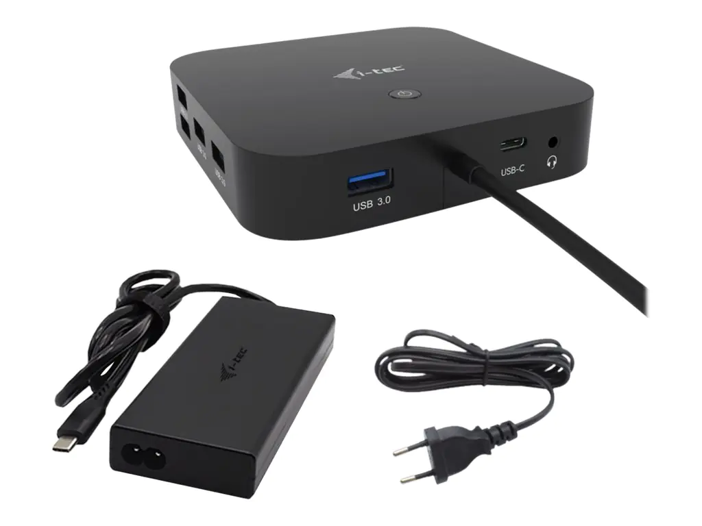i-Tec - Dockingstation - USB-C / USB4 / Thunderbolt 3 / Thunderbolt 4 - HDMI, 2 x DP++ - 1GbE - 112 Watt - Europa