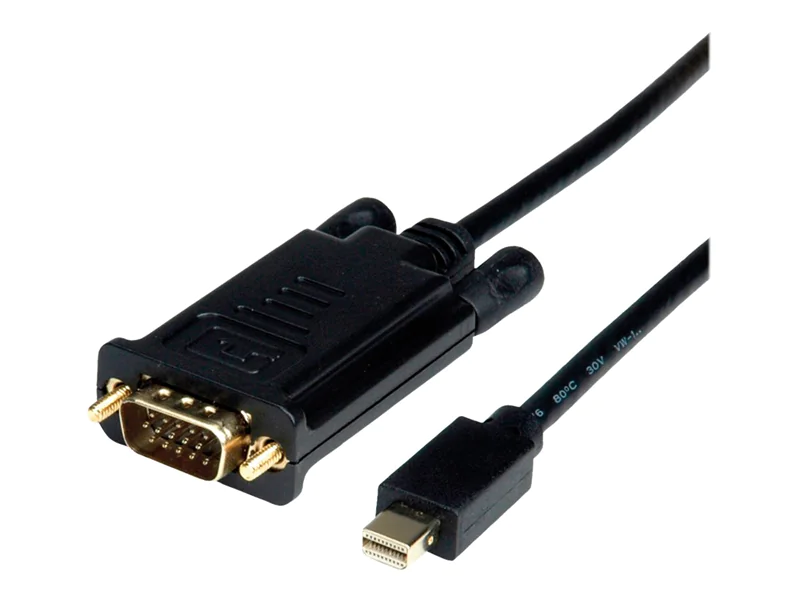 Roline - Adapterkabel - Mini DisplayPort (M) zu HD-15 (VGA) (M) - 3 m - 1080p-Unterstützung - Schwarz