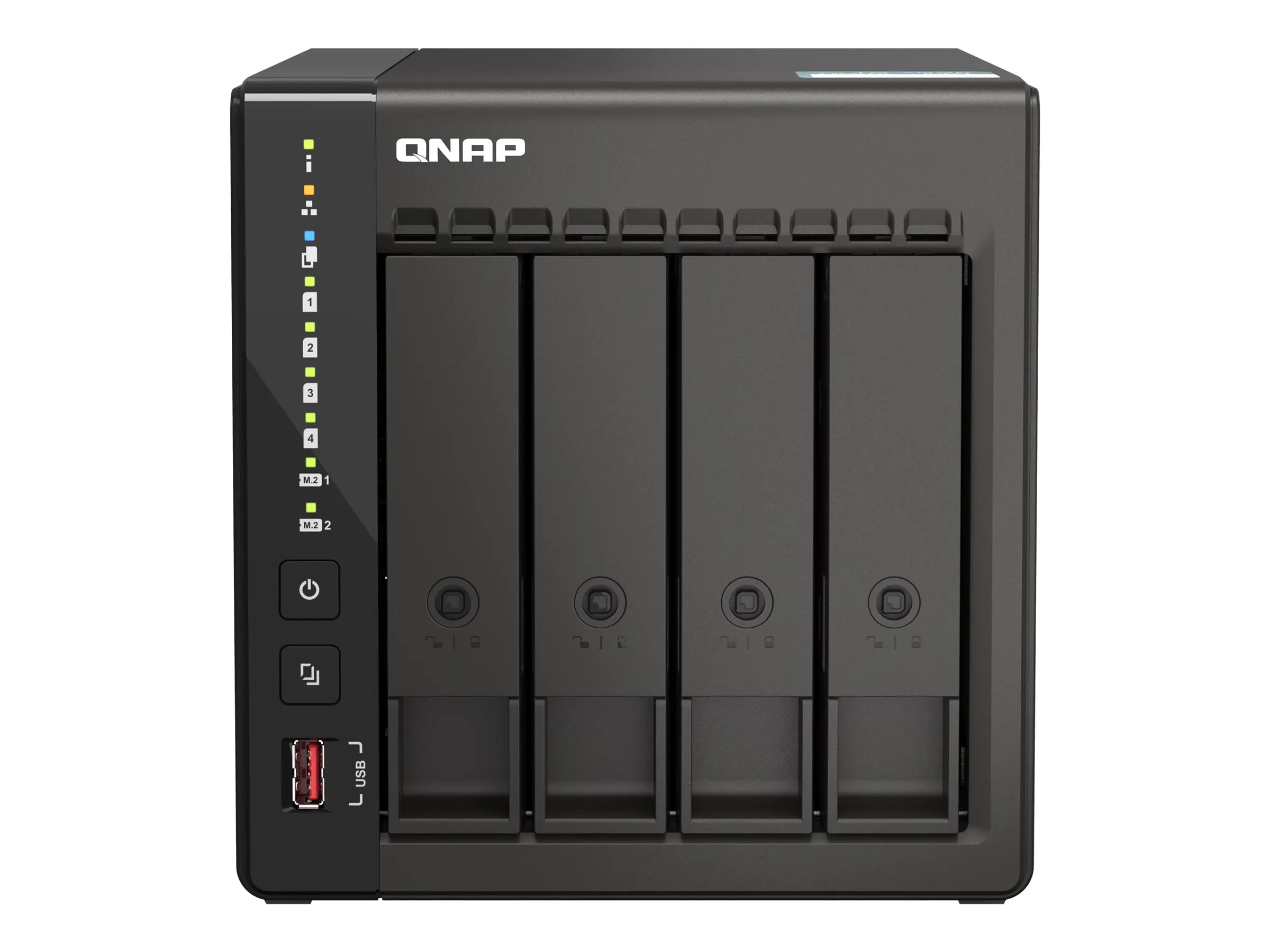 QNAP TS-453E - NAS-Server - 4 Schächte - SATA 6Gb/s - RAID RAID 0, 1, 5, 6, 10, 50, JBOD, 60 - RAM 8 GB - 2.5 Gigabit Ethernet - iSCSI Support