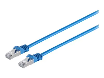 exertis Connect - Patch-Kabel - RJ-45 (M) zu RJ-45 (M) - 1.5 m - SFTP, PiMF - CAT 6a - halogenfrei, geformt, ohne Haken, verseilt - Blau