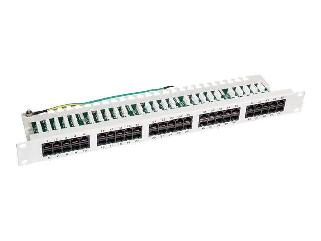 LogiLink Patch Panel - CAT 3 - UTP - RJ-45 X 50 - Hellgrau, RAL 7035 - 1U - 48.3 cm (19")