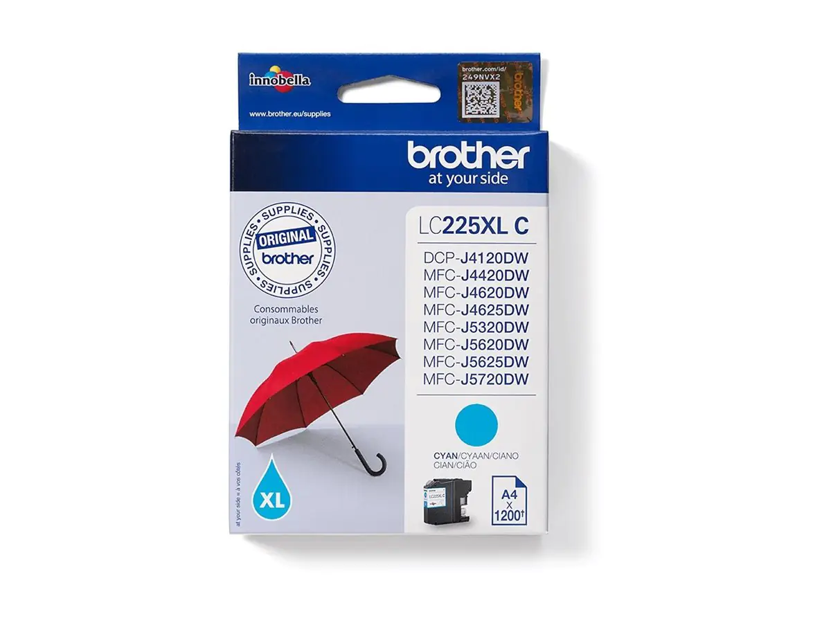 Brother LC225XLC - Cyan - Original - Tintenpatrone - für Brother DCP-J4120, MFC-J4420, J4620, J5320, J5620, J5625, J5720; Business Smart MFC-J4420
