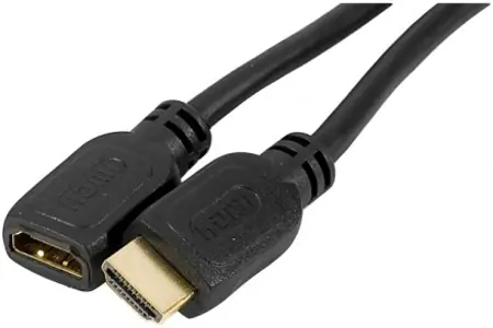 exertis Connect - HDMI-Verlängerungskabel - HDMI weiblich zu HDMI männlich - 1 m - Schwarz