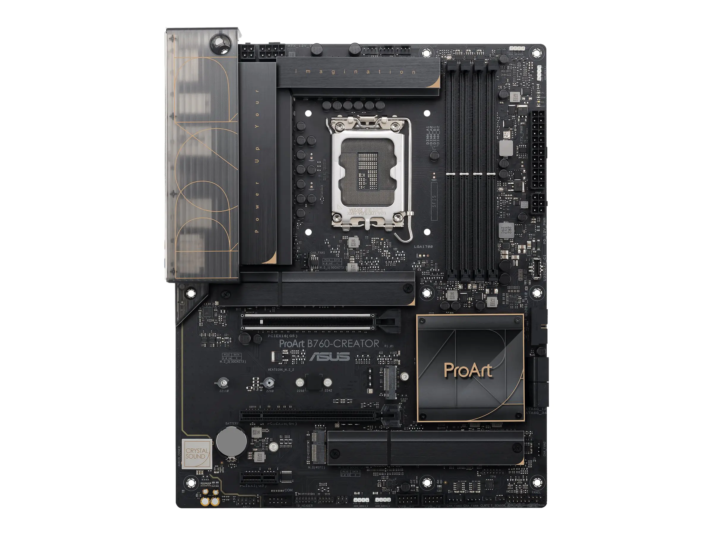 ASUS PROART B760-CREATOR - Motherboard - ATX - LGA1700-Sockel - B760 Chipsatz - USB-C 3.2 Gen 2x2, USB-C 3.2 Gen2, USB 3.2 Gen 1 - Gigabit LAN, 2.5 Gigabit LAN - Onboard-Grafik (CPU erforderlich) - HD Audio (8-Kanal)