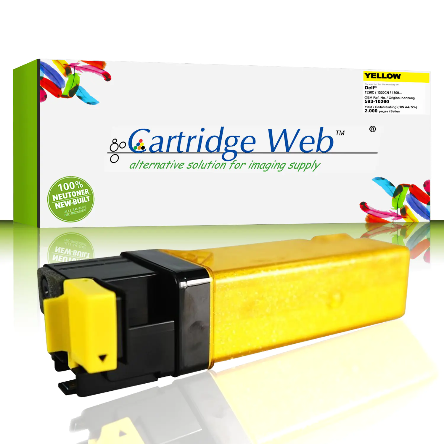 CartridgeWeb Toner kompatibel zu Dell 593-10260 PN124 gelb 2.000 Seiten 1 Stück CartridgeWeb Toner kompatibel zu Dell 593-10260 PN124 gelb 2.000 Seiten 1 Stück