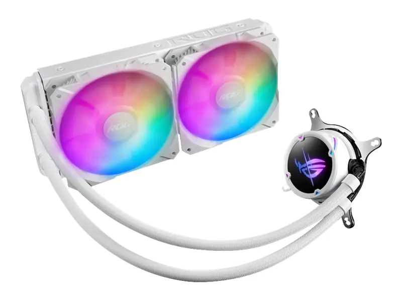 ASUS ROG STRIX LC II 240 ARGB WHITE EDITION - Prozessor-Flüssigkeitskühlsystem - Kühlergröße: 240 mm - (für: LGA1156, LGA1155, LGA2011, LGA1150, LGA2011-3, LGA1151, AM4, LGA2066, TR4, LGA1200, LGA1700) - Aluminium mit Kupferbasis - 120 mm - weiß