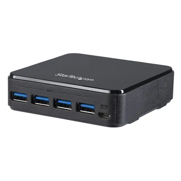 StarTech USB 3.0 Sharing Switch 4x4 für Peripheriegeräte - USB Umschalter für Mac / Windows / Linux - 4 Port USB 3.0 Switch - Hub - 8 x SuperSpeed USB 3.0 - Desktop
