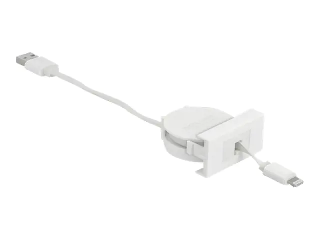 50 cm - weiß, RAL 9003 - einziehbar, flach