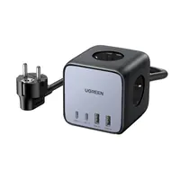 Ugreen DigiNest Cube Power Strip (3 AC outlets + 65W 2A2C)