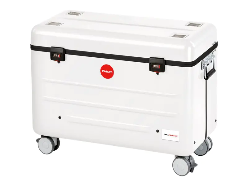 PARAT PARAPROJECT Case N12 - Wagen (nur Laden) - für 12 Notebooks - verriegelbar - Aluminium, ABS-Kunststoff, Conpearl - weiß - Bildschirmgröße: bis zu 39,6 cm (bis zu 15,6 Zoll)