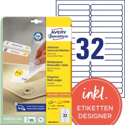 Avery Zweckform Etikett L6031REV-25 DIN A4 960 St./Pack. Avery Zweckform Etikett L6031REV-25 DIN A4 960 St./Pack.