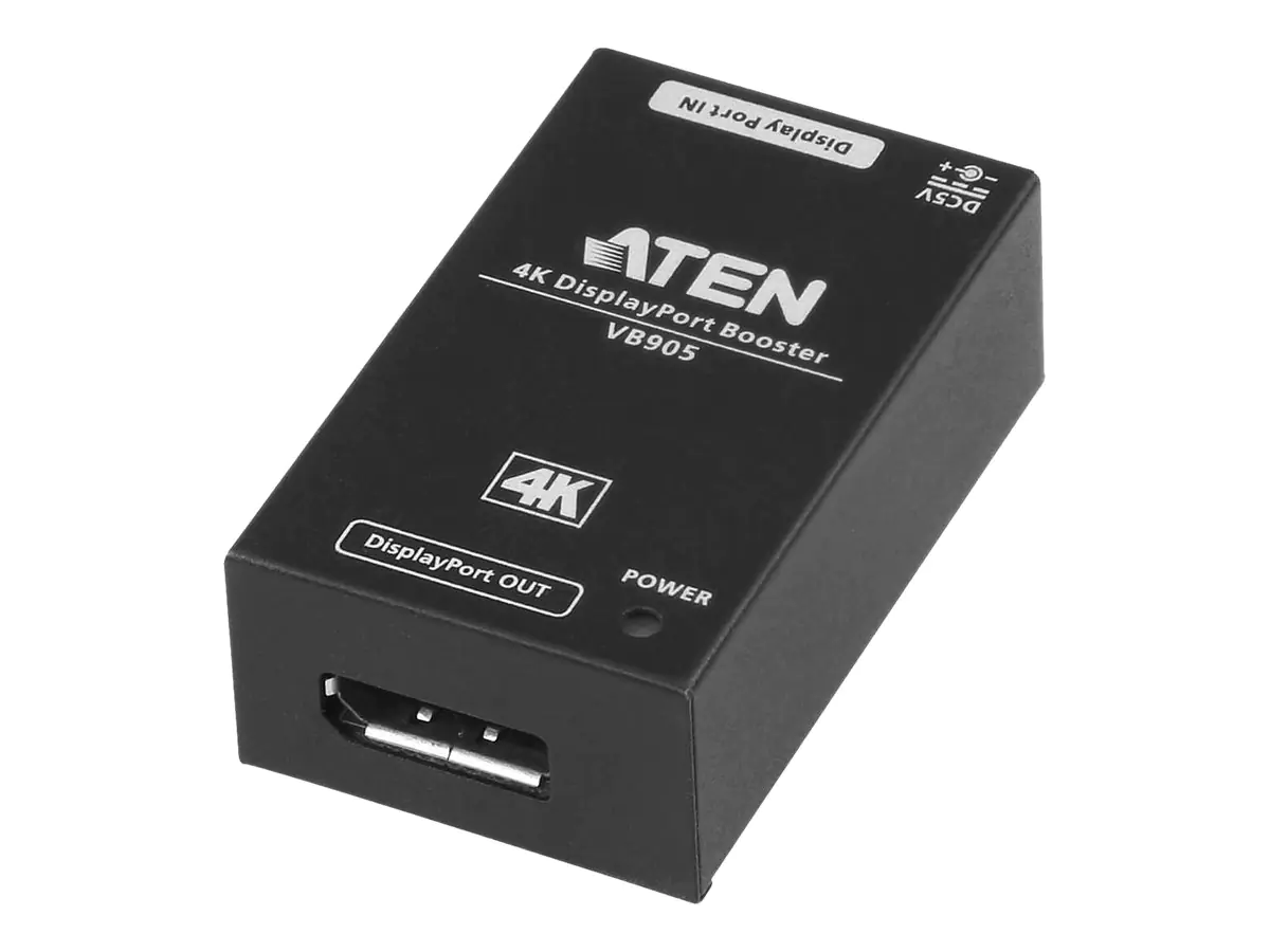ATEN VB905 DisplayPort Booster - Erweiterung für Video/Audio - DisplayPort - bis zu 20 m - für P/N: VE901T-AT-E ATEN VB905 DisplayPort Booster - Erweiterung für Video/Audio - DisplayPort - bis zu 20 m - für P/N: VE901T-AT-E
