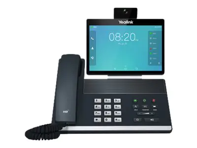 Yealink VP59 - IP-Videotelefon - mit Digitalkamera, Bluetooth-Schnittstelle mit Rufnummernanzeige - IEEE 802.11a/b/g/n/ac (Wi-Fi) / Bluetooth 4.2 - fünfwegig Anruffunktion - SIP, SIP v2, SRTP - Classic Gray