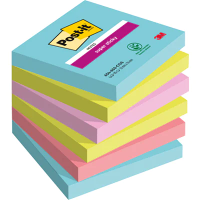 Post-it Haftnotiz Super Sticky Miami 6546SMI 76x76 mm 6 St./Pack. Post-it Haftnotiz Super Sticky Miami 6546SMI 76x76 mm 6 St./Pack.