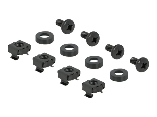 Delock Kabelführungsplatte für Schaltschrank - Schwarz - 2U - 48.3 cm (19") 66553