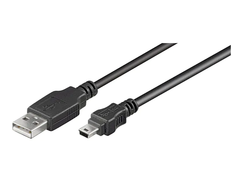 goobay - USB-Kabel - Mini-USB, Typ B (M) zu USB (M) - 3 m - Schwarz