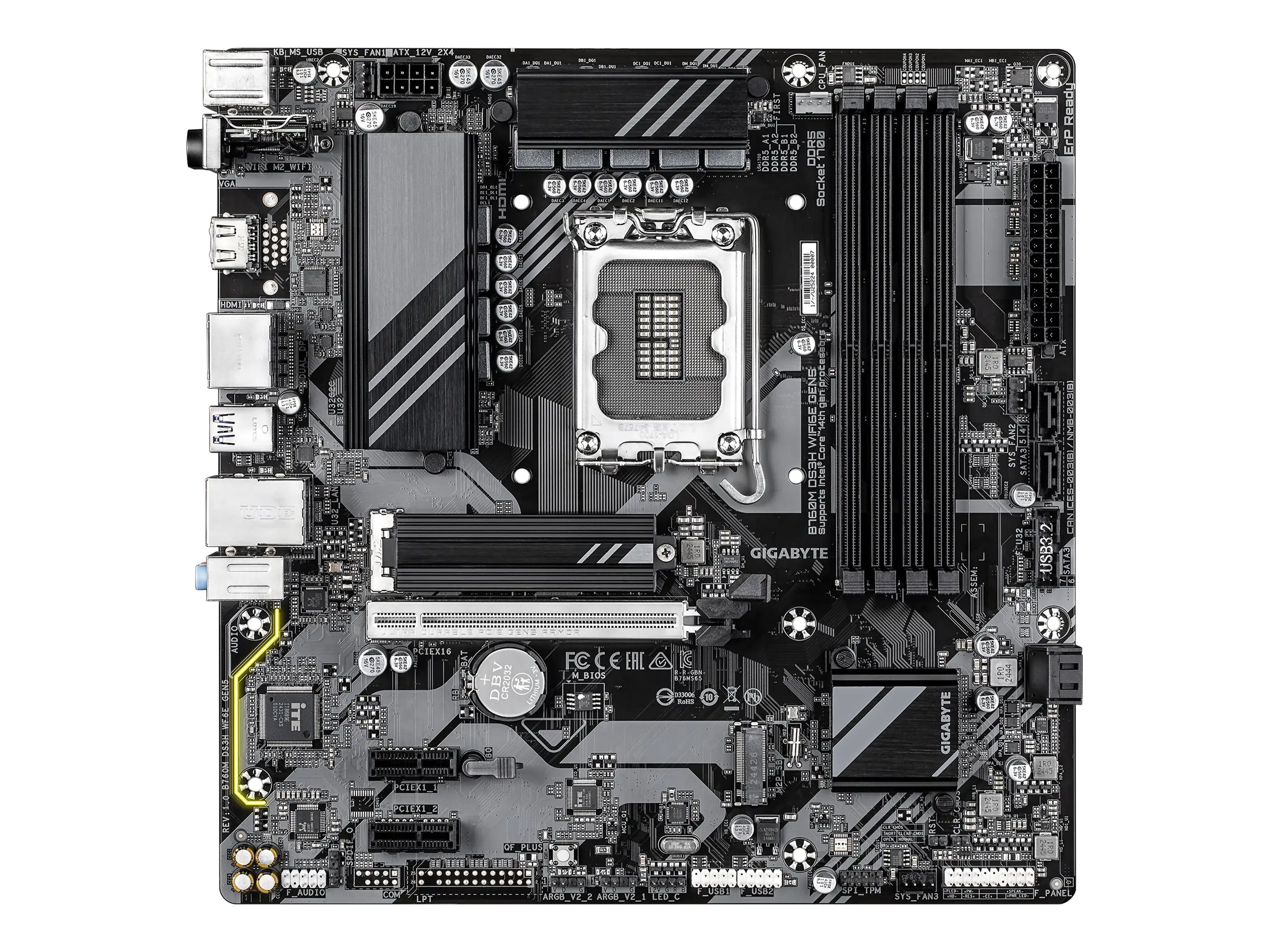 Gigabyte B760M DS3H WIFI6E GEN5 - Motherboard - micro ATX - LGA1700-Sockel - B760 Chipsatz - USB 3