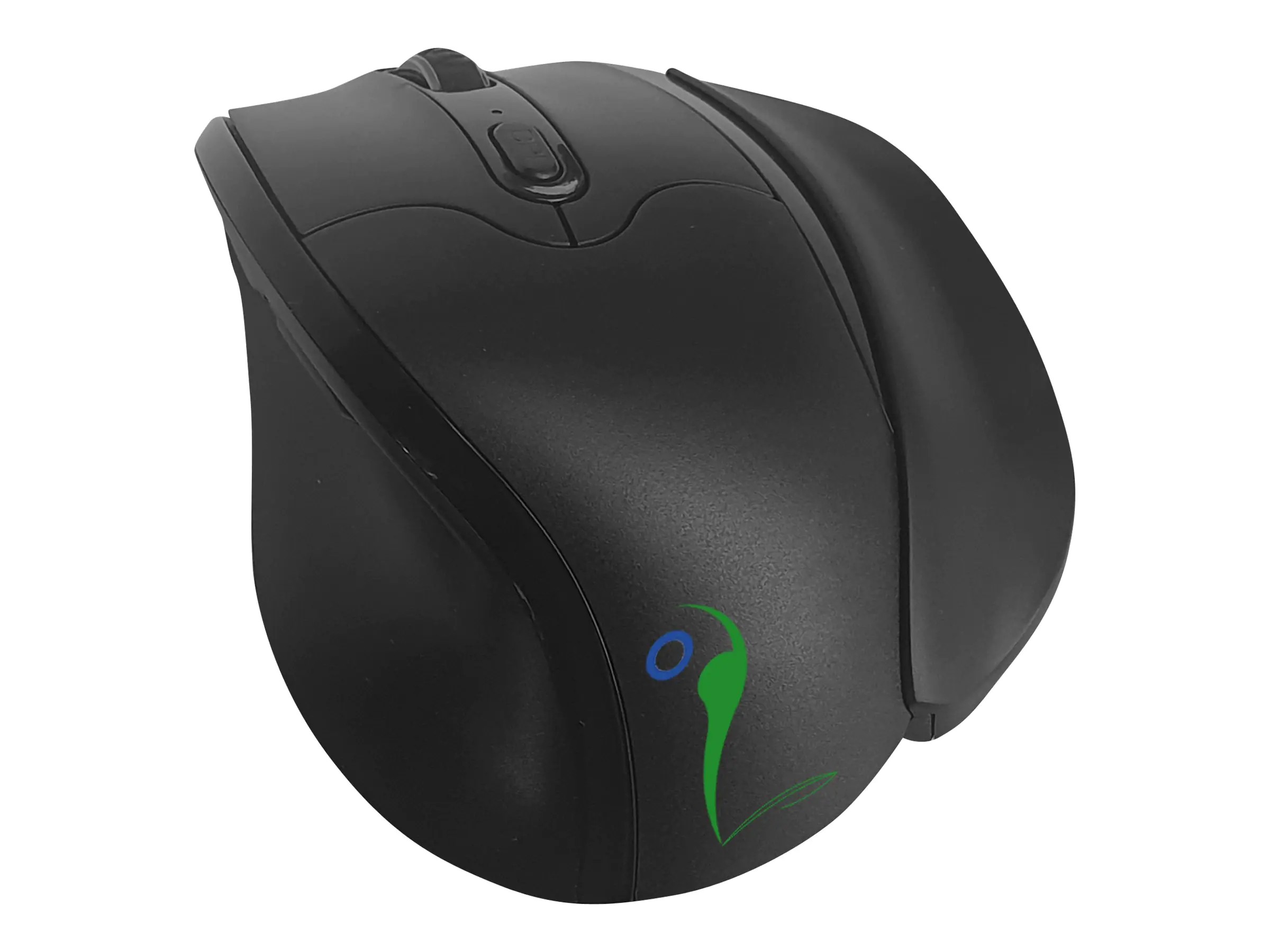 ERGOLEBEN VM - Vertikale Maus - mittlere Größe - ergonomisch - Für Rechtshänder - optisch - 5 Tasten - kabellos - 2.4 GHz - kabelloser Empfänger (USB)