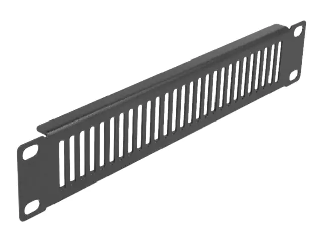 Delock Rackpaneel (vertikal) - mit Lüftungsschlitzen - Schwarz - 1U - 25.4 cm (10")