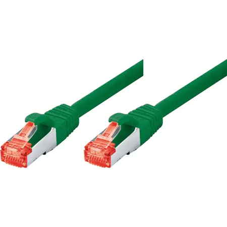Tecline - Patch-Kabel - RJ-45 (M) zu RJ-45 (M) - 50 cm - SFTP, PiMF - CAT 6 - halogenfrei, ohne Haken - grün Tecline - Patch-Kabel - RJ-45 (M) zu RJ-45 (M) - 50 cm - SFTP, PiMF - CAT 6 - halogenfrei, ohne Haken - grün