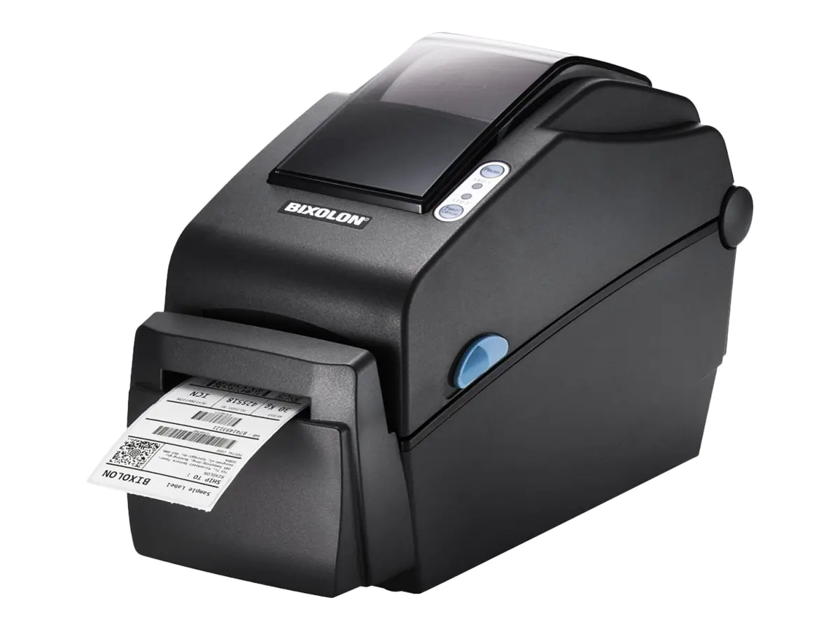 BIXOLON SLP-DX220 - Etikettendrucker - Thermodirekt - 6 cm Rolle - 203 dpi - bis zu 152 mm/Sek. - USB, LAN, seriell - Schäler - Dunkelgrau
