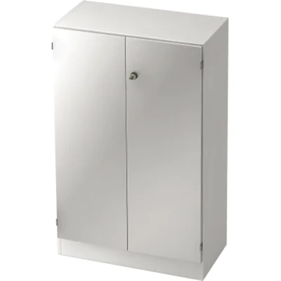 Hammerbacher Flügeltürenschrank V6550/W/S/SG 3OH weiß/silber Hammerbacher Flügeltürenschrank V6550/W/S/SG 3OH weiß/silber