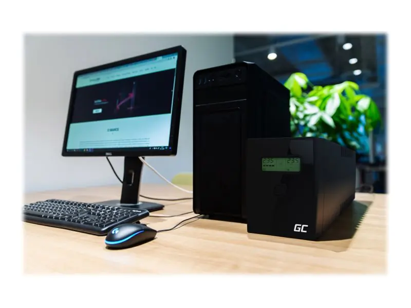 Green Cell Micropower 600VA - USV - Wechselstrom 220/230/240 V - 360 Watt - 600 VA - 7 Ah - USB - Ausgangsanschlüsse: 2