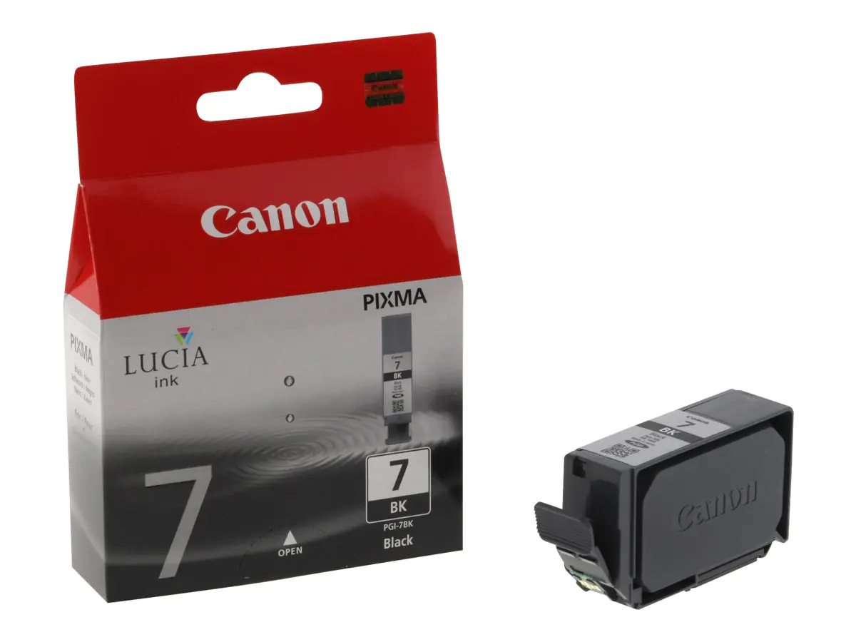 Canon Tinte 2444B001 PGI-7 BK Schwarz 570 Seiten 25 ml pigmentiert 1 Stück