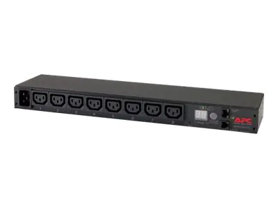 APC Metered Rack PDU AP7821B - Stromverteilungseinheit (Rack - einbaufähig) - Wechselstrom 100-240 V - Ethernet 10/100 - Eingabe, Eingang IEC 60320 C20 - Ausgangsanschlüsse: 8 (IEC 60320 C13) - 1U - 2.5 m - für P/N: AR109SH4, SCL400RMJ1U, SCL500RMI1UC, SC