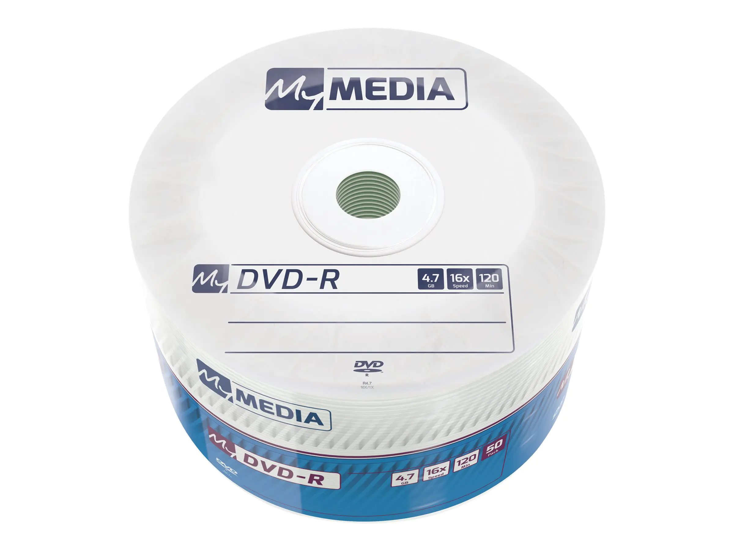 MyMedia - 50 x DVD-R - 4.7 GB (120 Min.) 16x - Matt Silver - Brick