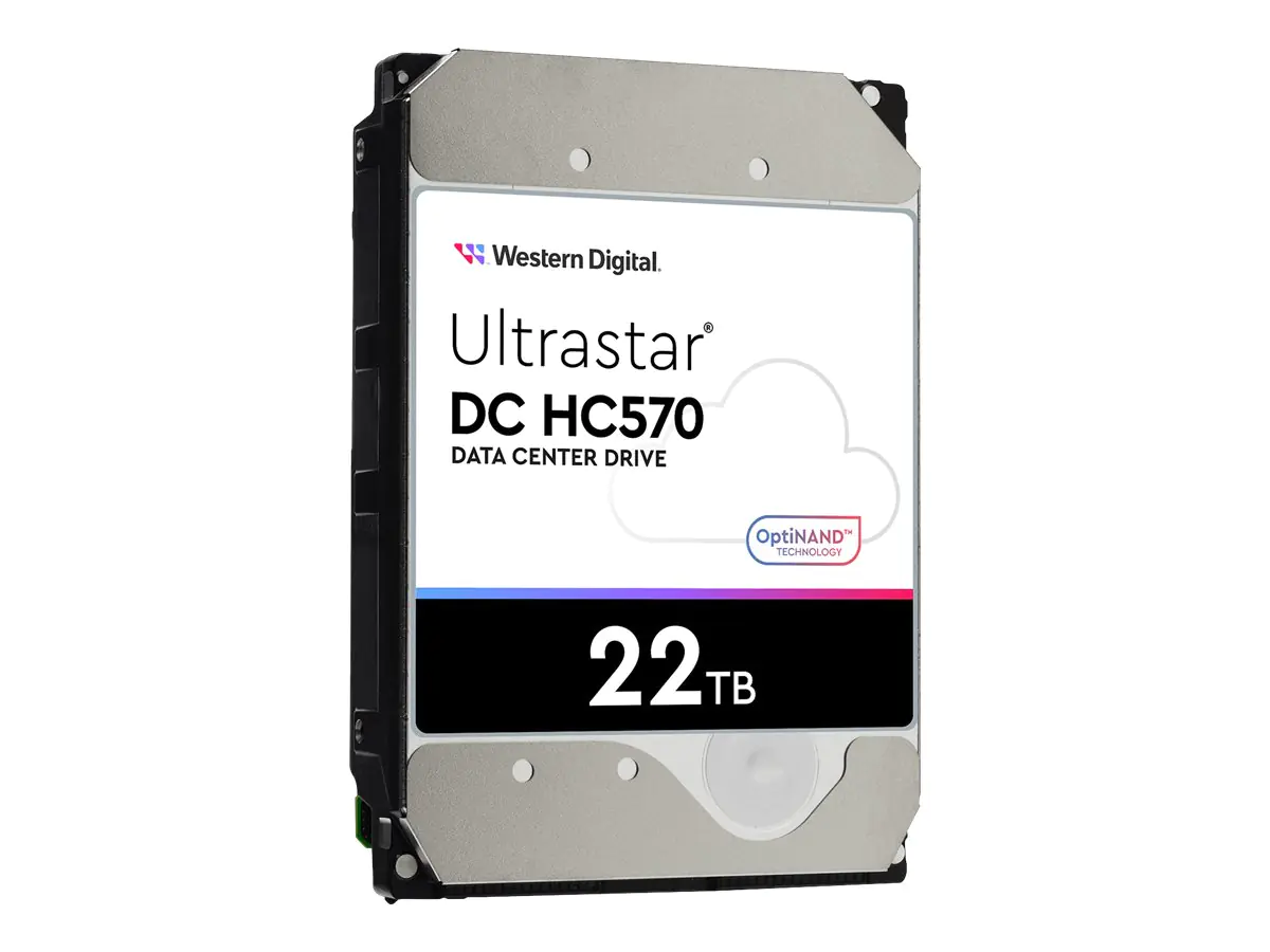 WD Ultrastar DC HC570 - Festplatte - verschlüsselt - 22 TB - intern - 3.5" (8.9 cm) - SATA 6Gb/s - 7200 rpm - Puffer: 512 MB - Self-Encrypting Drive (SED)