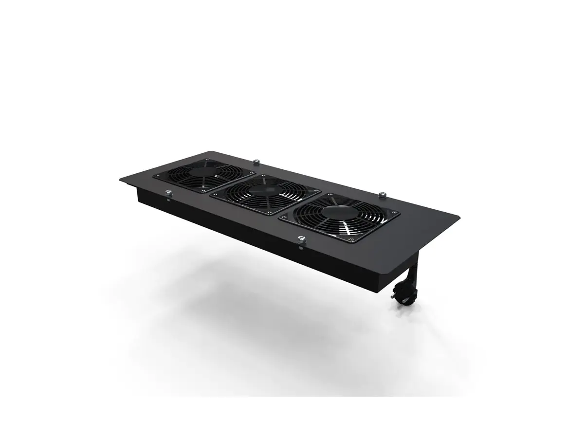 SCHROFF Rack - Lüfter Kit - mit 3 Ventilatoren - Wechselstrom 230 V - Grau, RAL 7021, Black Gray -