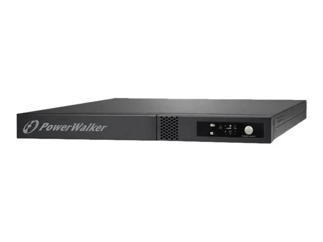 PowerWalker VFI 1000R/1U - USV (Rack - einbaufähig) - 800 Watt - 1000 VA - 7 Ah - RS-232, USB - Ausgangsanschlüsse: 3 - 1U - 48.3 cm (19") - Schwarz
