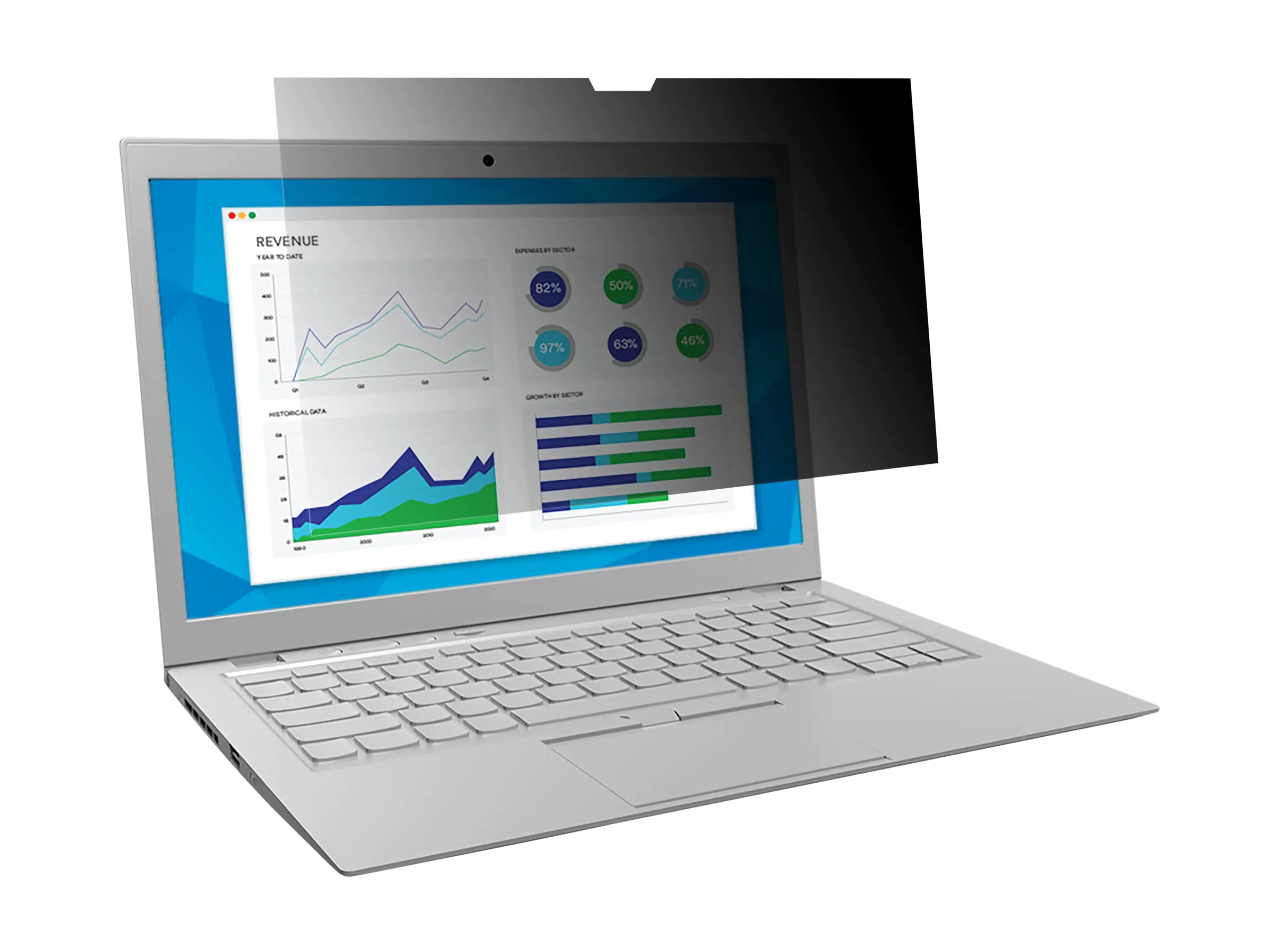 3M Touch - Blickschutzfilter für Notebook - entfernbar - 34.29 cm (13.5") - Schwarz