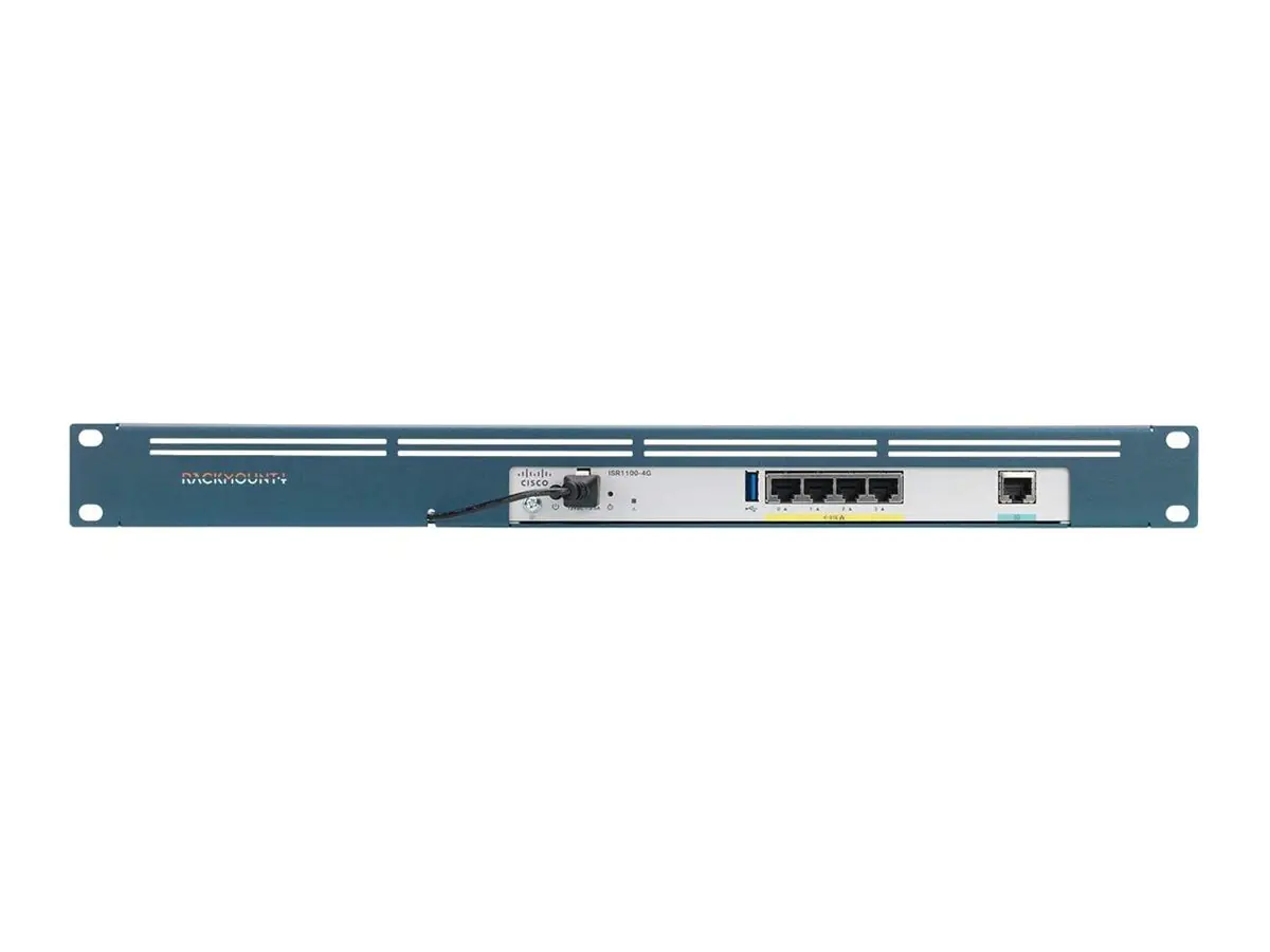 Rackmount.IT CISRACK RM-CI-T11 - Montagesatz für Netzwerkgeräte - Rack montierbar - Metallisch Blau - 1U - 48.3 cm (19") - für Cisco Integrated Services Router 11XX