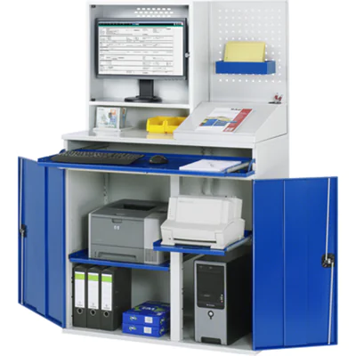 RAU PC-Arbeitsplatz Modell 67 1.100 x 1.770 x 520 mm (B x H x T) abschließbar Stahl, pulverbeschichtet