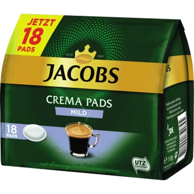 JACOBS Kaffeepads Crema mild 40546758 18 St./Pack. JACOBS Kaffeepads Crema mild 40546758 18 St./Pack.