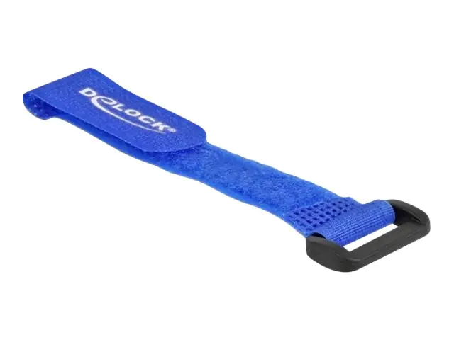 Delock Klettverschluss-Cinchkabelbinder - 15 cm - Blau (Packung mit 5) 19527