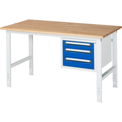 RAU Arbeitstisch Tom 1.500 x 760-1.080 x 800 mm (B x H x T)
