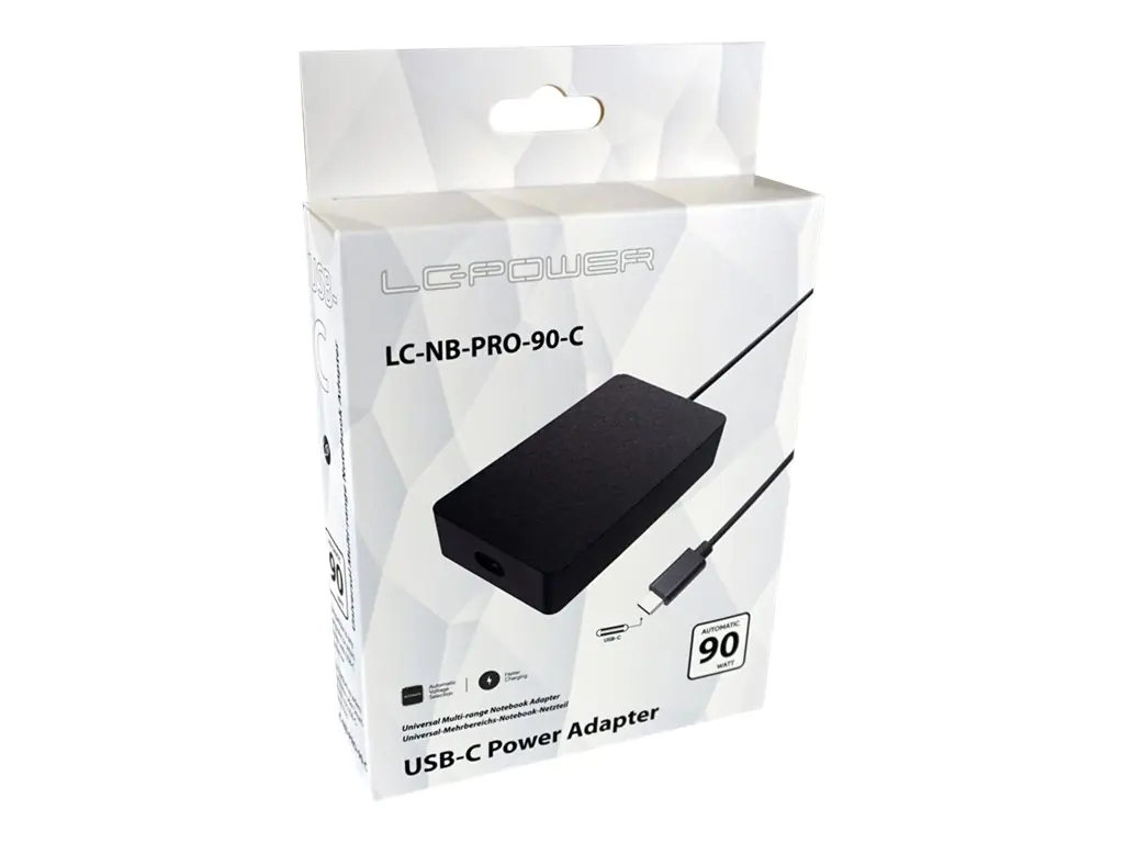 LC-Power LC-NB-PRO-90-C - Netzteil - 90 Watt - 4.5 A (USB-C)