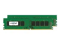 Crucial - DDR4 - kit - 8 GB: 2 x 4 GB - DIMM 288-PIN - 2400 MHz / PC4-19200 - CL17 - 1.2 V - ungepuffert - non-ECC