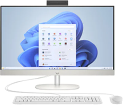 HP 27-cr0402ng - All-in-One (Komplettlösung) - Core i5 1335U - RAM 16 GB - SSD 1 TB - NVMe - Intel Iris Xe Grafikkarte - 1GbE, Wi-Fi 6, Bluetooth 5.3 - WLAN: 802.11a/b/g/n/ac/ax, Bluetooth 5.3 - Win 11 Home - Monitor: LED 68.6 cm (27") 1920 x 1080 (Full H