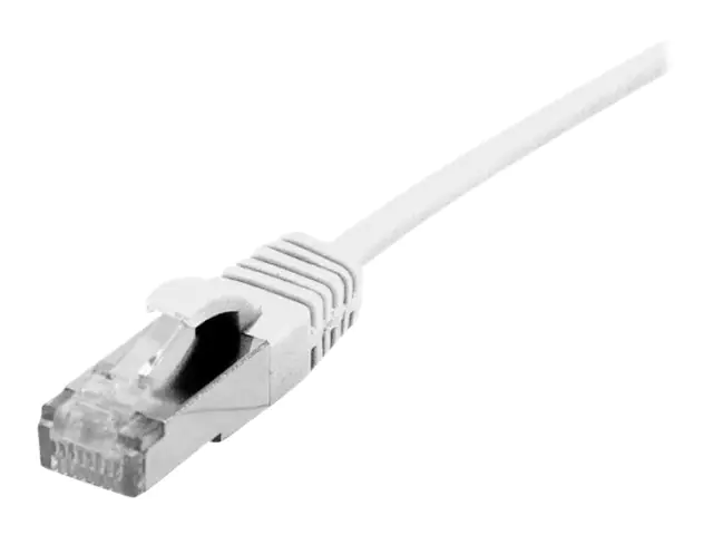 Dexlan - Patch-Kabel - RJ-45 (M) zu RJ-45 (M) - 1 m - 4.8 mm - SFTP - CAT 6a - halogenfrei, ohne Haken - weiß