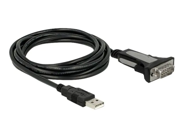 Delock Adapter USB Type-A to 1 x serial RS-232 DB9 - Kabel USB / seriell - USB (M) zu DB-9 (M) - 3 m - Daumenschrauben