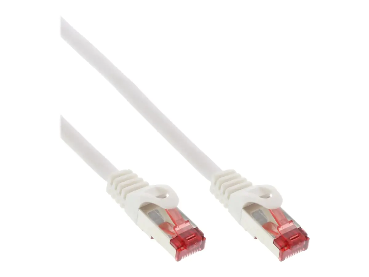 InLine - Patch-Kabel - RJ-45 (M) bis RJ-45 (M) - 1 m - SFTP, PiMF - CAT 6 - geformt - weiß