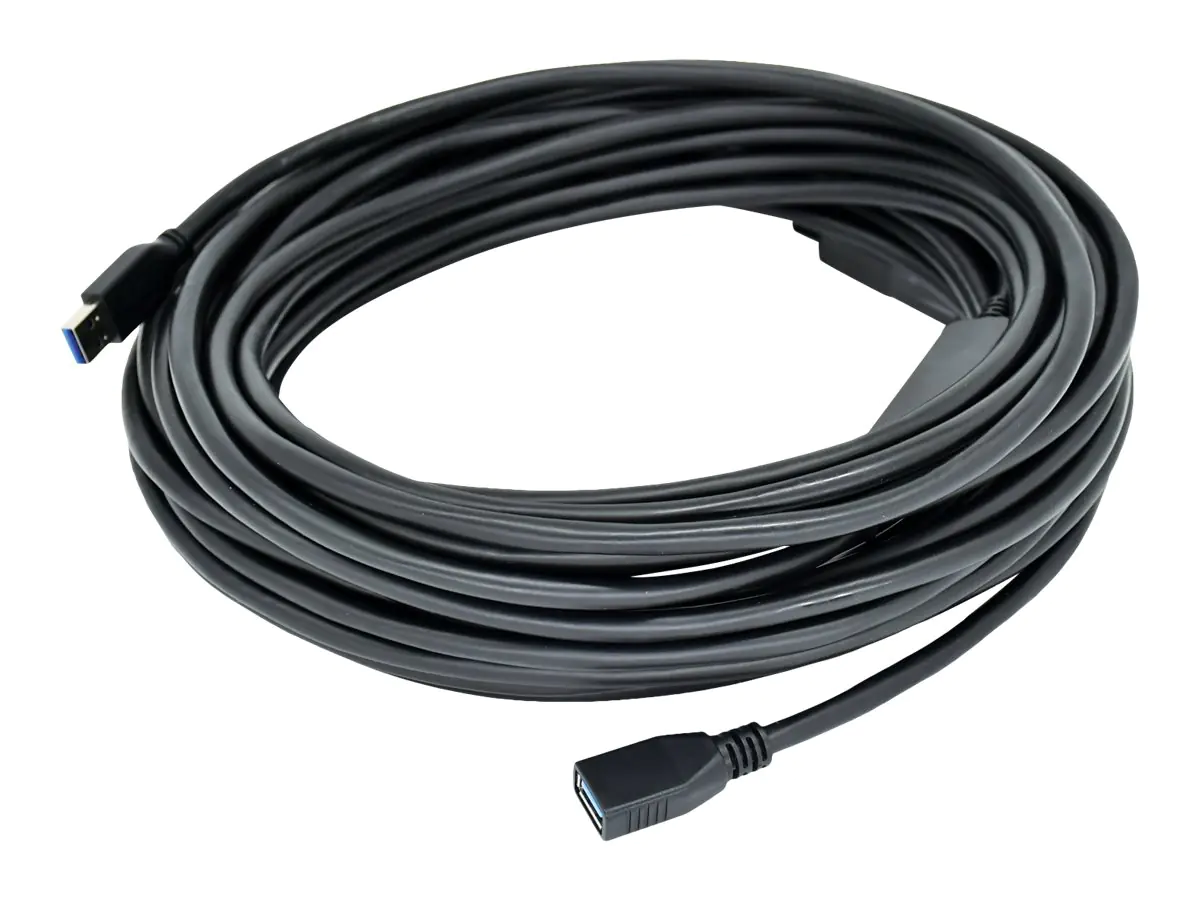 Kramer CA-USB3/AAE Series CA-USB3/AAE-10 - USB-Verlängerungskabel - USB Typ A (W) zu USB Typ A (M) - USB 3.0 - 3 m - aktiv - Schwarz