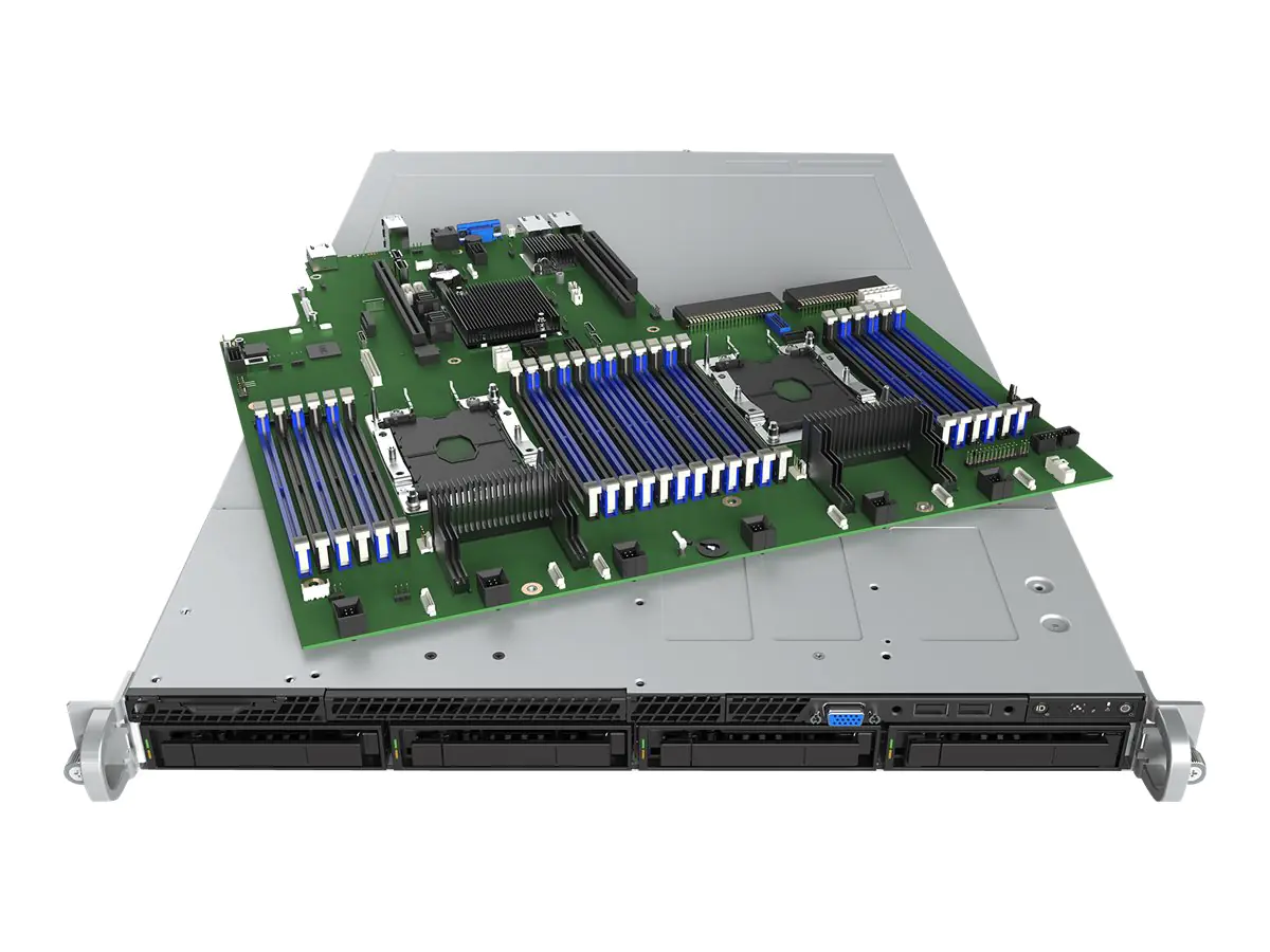 Intel Server System R1304WFTYSR - Server - Rack-Montage - 1U - zweiweg - keine CPU - RAM 0 GB - SATA - Hot-Swap 6.4 cm, 8.9 cm (2.5", 3.5") Schacht/Schächte - keine HDD - 1GbE, 10GbE - Monitor: keiner