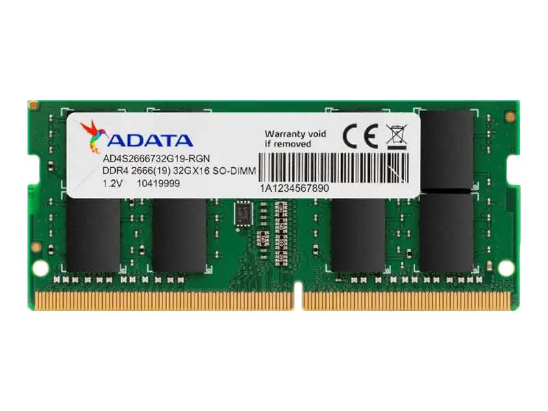 ADATA Premier 4GB DDR4 2666MHz PC4-21300 CL19 SODIMM Memory 512x16 - 4 GB - DDR4