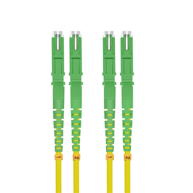 Helos - Patch-Kabel - E2000/APC Einzelmodus (M) zu E2000/APC Einzelmodus (M) - 3 m - Glasfaser - Duplex - 9/125 Mikrometer - OS2 - Gelb