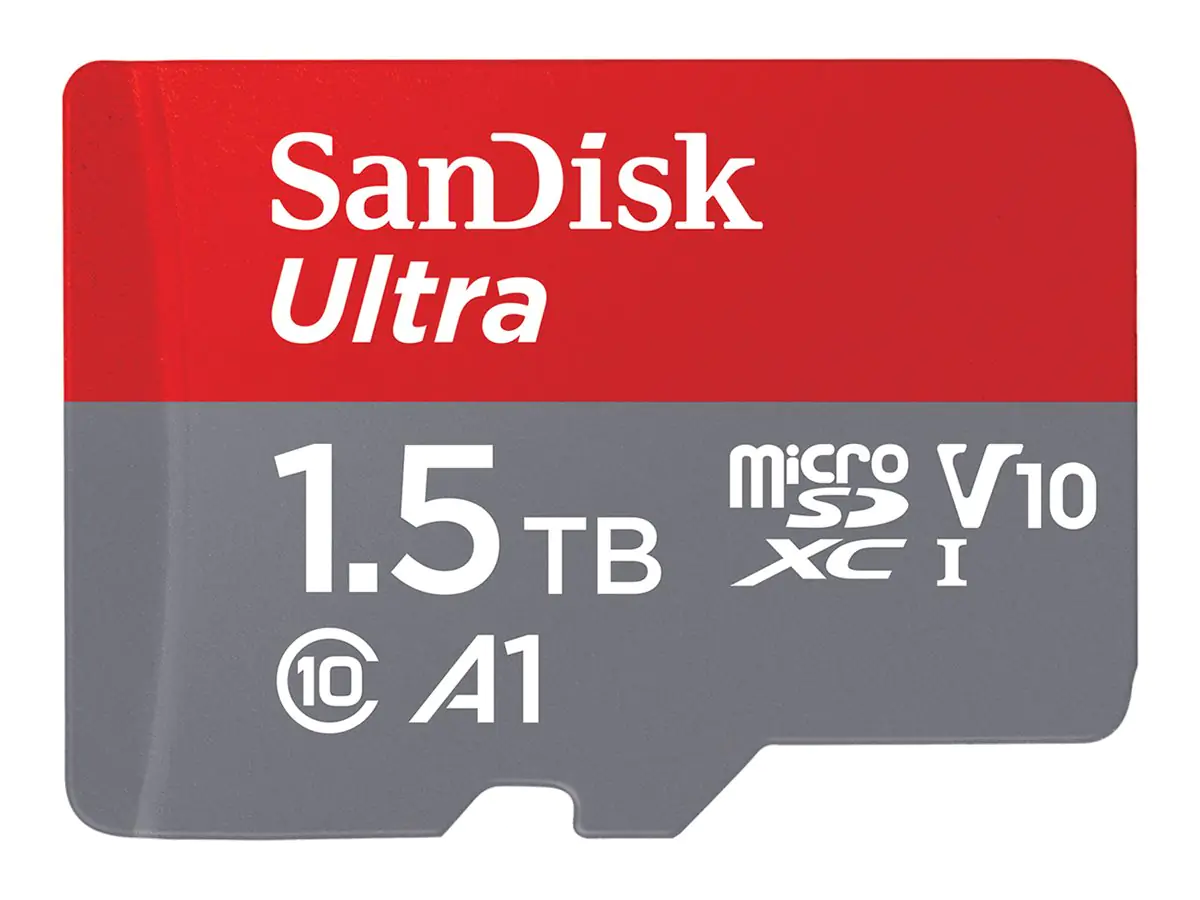 SanDisk Ultra - Flash-Speicherkarte (microSDXC-an-SD-Adapter inbegriffen) - 1.5 TB - A1 / UHS Class 1 / Class10 - microSDXC UHS-I SanDisk Ultra - Flash-Speicherkarte (microSDXC-an-SD-Adapter inbegriffen) - 1.5 TB - A1 / UHS Class 1 / Class10 - microSDXC UHS-I